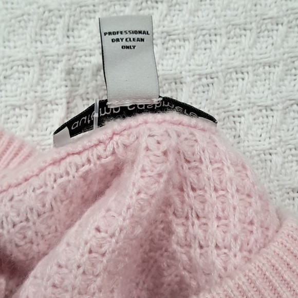 Authentic Autumn Pure Cashmere Pink Waffle Knit Sweater - Size S - Picture 13 of 14